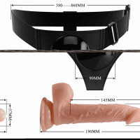 Страпон Pretty Love Harness Briefs Kevin 7.2 Dildo, тілесний
