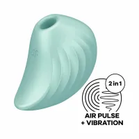 Вакуумний стимулятор клітора для жінок з вібрацією Satisfyer Pearl Diver, бірюзовий — Переглянути зображення 2