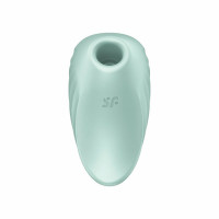 Вакуумний стимулятор клітора для жінок з вібрацією Satisfyer Pearl Diver, бірюзовий — Просмотреть изображение 4