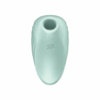 Вакуумний стимулятор клітора для жінок з вібрацією Satisfyer Pearl Diver, бірюзовий — Переглянути зображення 4