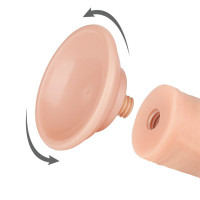 Фалоімітатор 8' Sliding Skin Dual Layer Dong — Просмотреть изображение 3