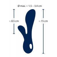 Вібратор Julie Lovetoys Mini Rabbit Vibrator, синій — Просмотреть изображение 10