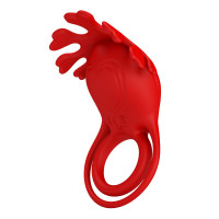 Віброкільце для члена Pretty Love Vibrant Penis Ring Ruben, червоне — Просмотреть изображение 3