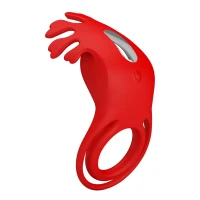 Віброкільце для члена Pretty Love Vibrant Penis Ring Ruben, червоне — Переглянути зображення 6