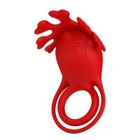 Віброкільце для члена Pretty Love Vibrant Penis Ring Ruben, червоне — Просмотреть изображение 7