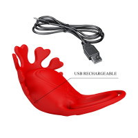 Віброкільце для члена Pretty Love Vibrant Penis Ring Ruben, червоне — Просмотреть изображение 10