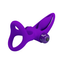 Віброкільце для члена Pretty Love Vibration Cock Ring, фіолетове — Переглянути зображення 5