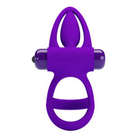 Віброкільце для члена Pretty Love Vibration Cock Ring, фіолетове — Переглянути зображення 6