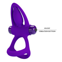 Віброкільце для члена Pretty Love Vibration Cock Ring, фіолетове — Переглянути зображення 9