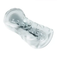 Мастурбатор Pretty Love Transparent Spiral Masturbator, блакитний — Переглянути зображення 8
