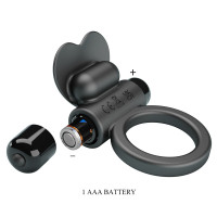 Віброкільце для члена Pretty Love Vibrant Penis Ring Debonaire, чорне — Просмотреть изображение 4