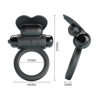 Віброкільце для члена Pretty Love Vibrant Penis Ring Debonaire, чорне — Просмотреть изображение 5
