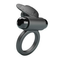 Віброкільце для члена Pretty Love Vibrant Penis Ring Debonaire, чорне — Просмотреть изображение 6