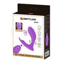 Вібростимулятор PRETTY LOVE Idabelle Purple, 12 vibration functions 12 pulse wave settings Wireless — Просмотреть изображение 6