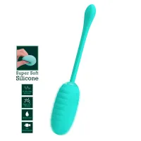 Віброяйце Pretty Love Kirk Super Soft Silicone, бірюзове