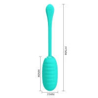 Віброяйце Pretty Love Kirk Super Soft Silicone, бірюзове — Переглянути зображення 3