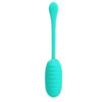 Віброяйце Pretty Love Kirk Super Soft Silicone, бірюзове — Просмотреть изображение 4