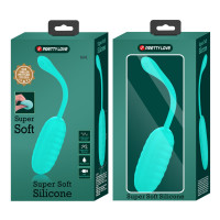 Віброяйце Pretty Love Kirk Super Soft Silicone, бірюзове — Просмотреть изображение 7