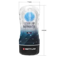 Прозорий мастурбатор вагіна PRETTY LOVE VACUUM CUP MASTURBATOR Planet ABS TPR — Переглянути зображення 3