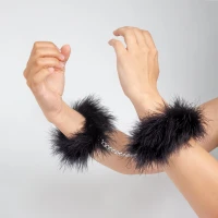 Наручники Secret Marabou Чорні — Просмотреть изображение 3