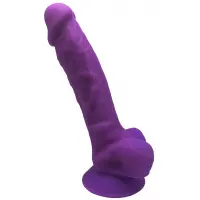 Фалоімітатор Silexd Premium Silicone Dildo Model 1 Size 7, фіолетовий — Просмотреть изображение 2