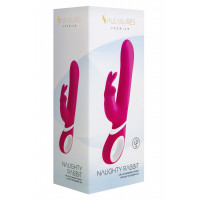 Вібратор з ротацією S Pleasures Premium Naughty Rabbit, рожевий