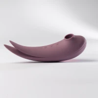 Вакуумний вібратор Caress Leaf, фіолетовий — Переглянути зображення 3