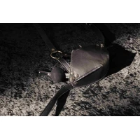 Маска-кляп Head Harness with Mouth Cover and Solid Ball Gag, чорна — Переглянути зображення 2