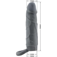 Насадка на пеніс PRETTY LOVE Realistic Penis Sleeve, TPR — Переглянути зображення 3