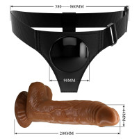 Страпон HARNESS BRIEFS- Micheal, Universal Strap-On, 7.0'' Dildo — Просмотреть изображение 4