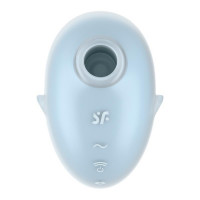 Вакуумний стимулятор клітора для жінок з вібрацією Satisfyer Cutie Ghost, блакитний — Просмотреть изображение 4