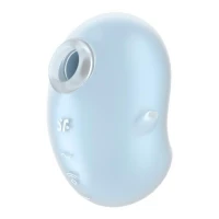 Вакуумний стимулятор клітора для жінок з вібрацією Satisfyer Cutie Ghost, блакитний — Переглянути зображення 6