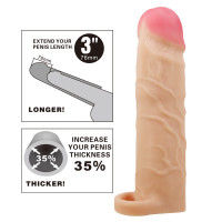 Насадка  на пеніс PRETTY LOVE Gerd Flesh, Extend your penis lenghth 3'' (76mm) — Просмотреть изображение 9