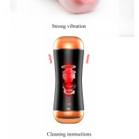 Мастурбатор з вібрацією B - Series Fox Vibrating Masturbation, подвійний — Просмотреть изображение 5