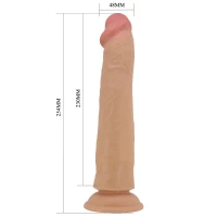 Фалоімітатор PRETTY LOVE -SHARIFE 10(254mm) Sliding Skin Series TPR, Suction base Bendable — Переглянути зображення 2