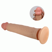 Фалоімітатор PRETTY LOVE -SHARIFE 10(254mm) Sliding Skin Series TPR, Suction base Bendable — Переглянути зображення 7