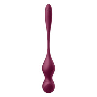 Вагінальні кульки з вібрацією Satisfyer Love Birds Vary, бордові — Переглянути зображення 3