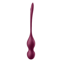 Вагінальні кульки з вібрацією Satisfyer Love Birds Vary, бордові — Переглянути зображення 5