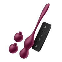 Вагінальні кульки з вібрацією Satisfyer Love Birds Vary, бордові — Переглянути зображення 7