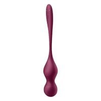 Вагінальні кульки з вібрацією Satisfyer Love Birds Vary, бордові — Переглянути зображення 8