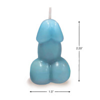 Свічка Edens Candle Vanilla Scented Penis, блакитна