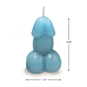 Свічка Edens Candle Vanilla Scented Penis, блакитна