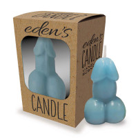 Свічка Edens Candle Vanilla Scented Penis, блакитна — Просмотреть изображение 3