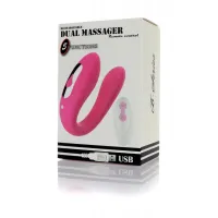 Вібратор для пар Massager Dual Vibrator USB 5 Functions / Remote Control — Переглянути зображення 4