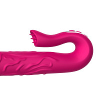 Подвійний вібростимулятор B-Series Realistic Tongue Stimulating, червоний — Просмотреть изображение 6