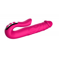 Подвійний вібростимулятор B-Series Realistic Tongue Stimulating, червоний — Просмотреть изображение 10