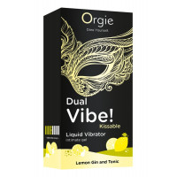 Збуджуючий гель з ефектом вібрації Orgie Dual Vibe! Liquid Vibrator Lemon Gin and Tonic, лимонний дж