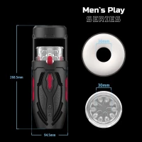 Мастурбатор з поштовхами і ротацією Men's Play Automatic Male Masturbator B1, чорний — Переглянути зображення 4