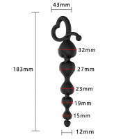 Анальний ланцюжок Wild Play Anal Beads C2, чорний — Просмотреть изображение 4