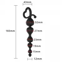 Анальний ланцюжок Wild Play Anal Beads C2, чорний — Просмотреть изображение 4